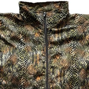 Vintage KAKTUS PLUS Womens 3XL Jacket Snake Print Full Zip Long Sleeve XXX Large